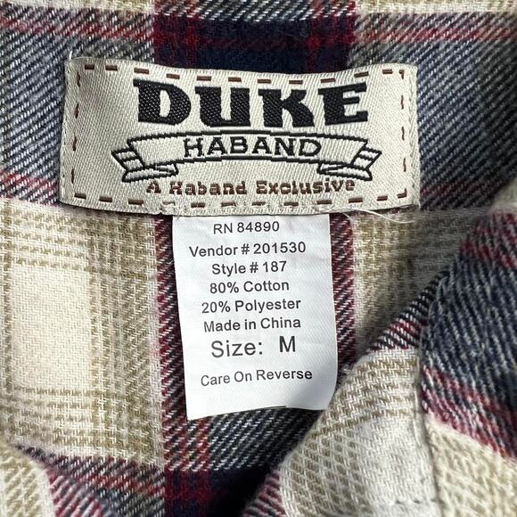 Duke Haband Pearl snap flannel shirt men’s size medium - Picture 6 of 8